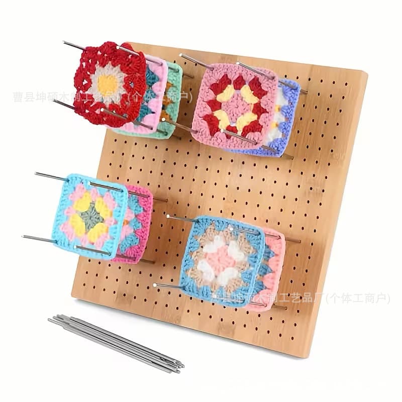 Grandma's plaid shaping tool, flower pattern shaping tool, knitting and crochet shaping board, clothing shaping board, pegboard, DIY complete set