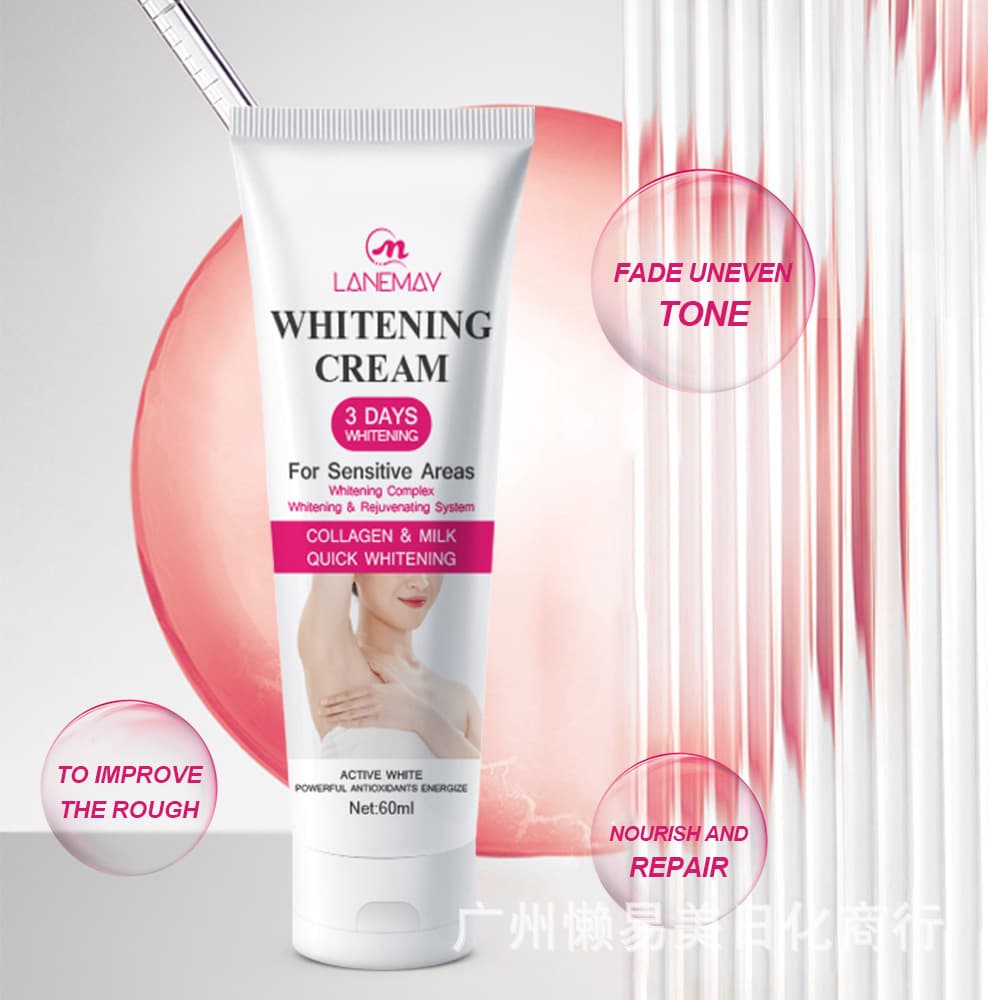 Cross-border underarm whitening cream, skin brightening and whitening cream for sensitive areas, removing dark spots.