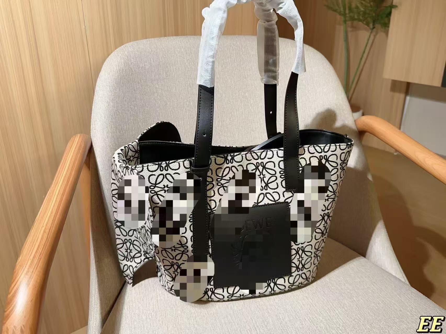High Quality Luo Jia Old Flower Elephant Tote Handbag Large Capacity Shopping Tote Bag Versatile Basket Bag Women