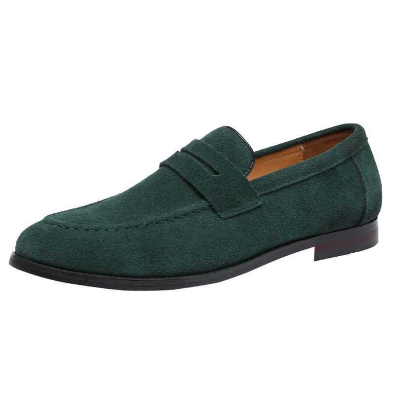 Men's Spring New Korean Trendy Loafers Suede Leather Casual Shoes Slip-On