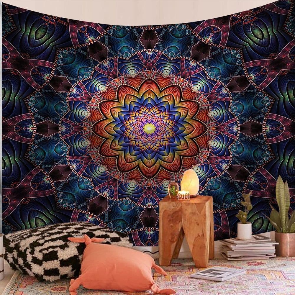 Cross-border tapestry mandala series printed home tapestry wall hanging beach towel beach mat Wish Amazon