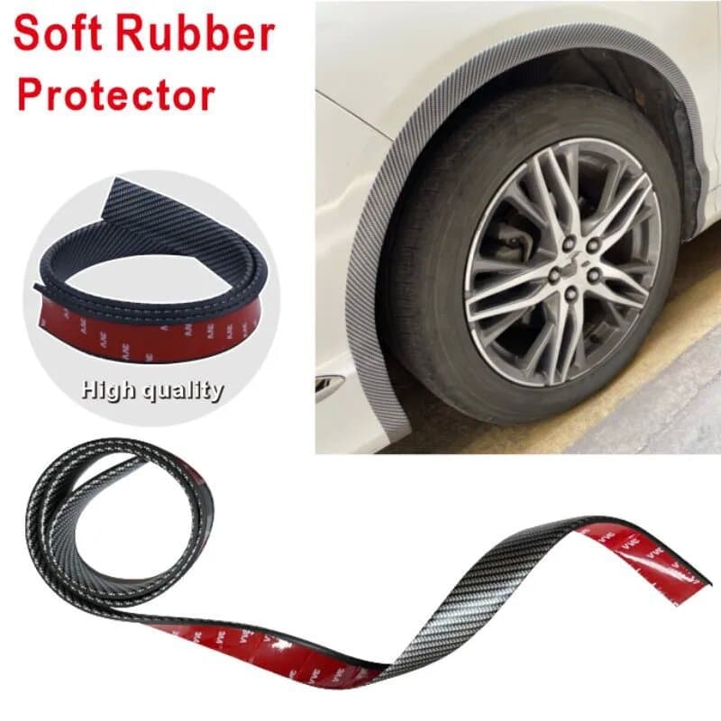Universal Wide Body Fender Carbon Fiber Scratch-Proof Sticker Decorative Rubber Fender Anti-Scratch Strip Car Bumper Guard