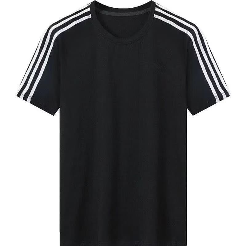 2025 Summer Sports Suit for Men and Women, New Style, Three Stripes, Breathable Casual Short-Sleeve Straight-Leg Pants, Versatile Two-Piece Set