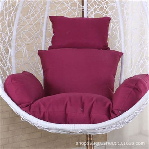 Washable Thickened Cushion for Hanging Rattan Chair, Balcony Egg Chair Pad with Backrest