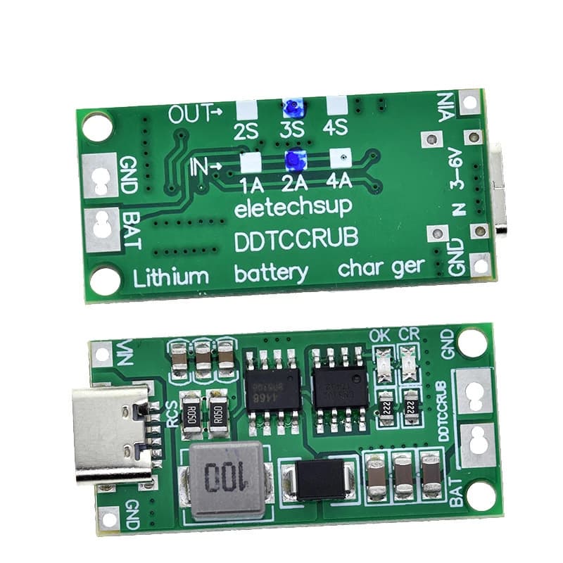 2 Strings 3 Strings 4 Strings Lithium-Ion Battery Charger Battery Protection Board Dc3-5Vtypec USB Boost Charging Board