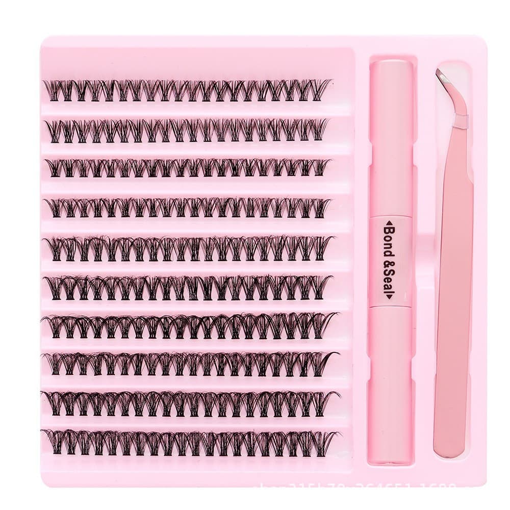 【2In1 Double-Ended Glue】Cross-Border Eyelash Extensions Waterproof Mascara Thickening Curling Makeup Long-Lasting