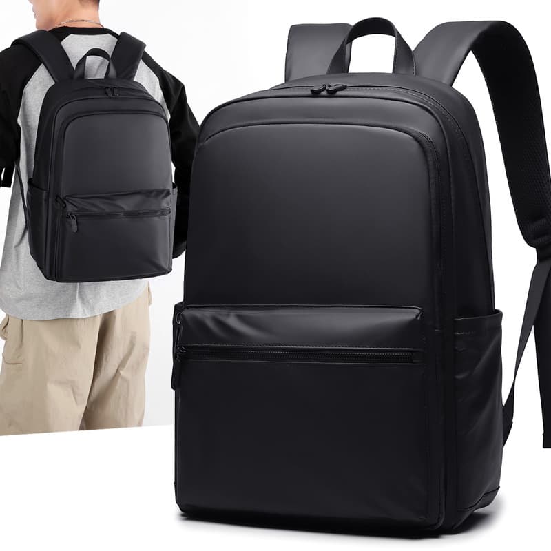 Cross-Border New Business Backpack Men's Backpack Large Capacity Travel Computer Bag Workwear Functional Bag Trendy Leather Film