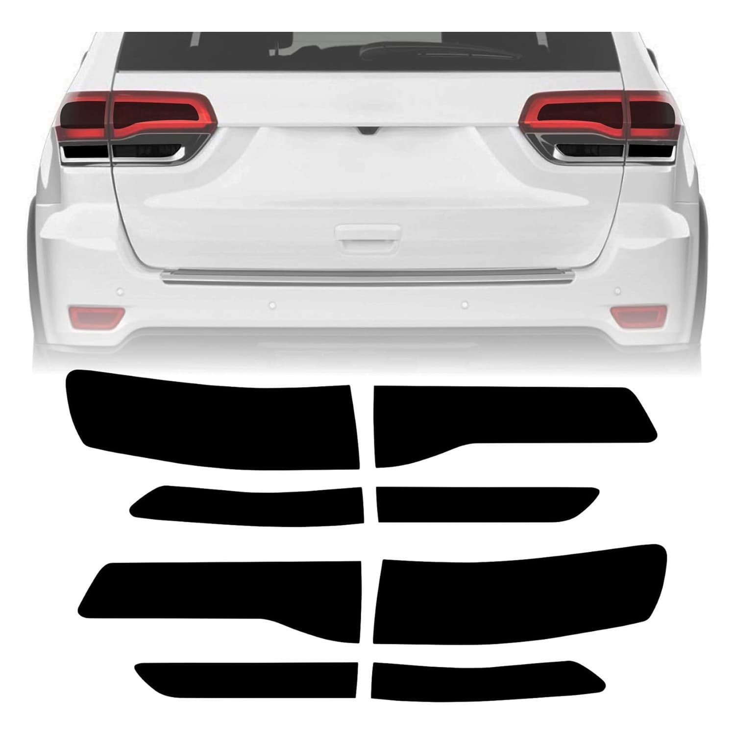 Pre-cut coating for Jeep Grand smoked taillights and rear fender vinyl film taillight wrapping
