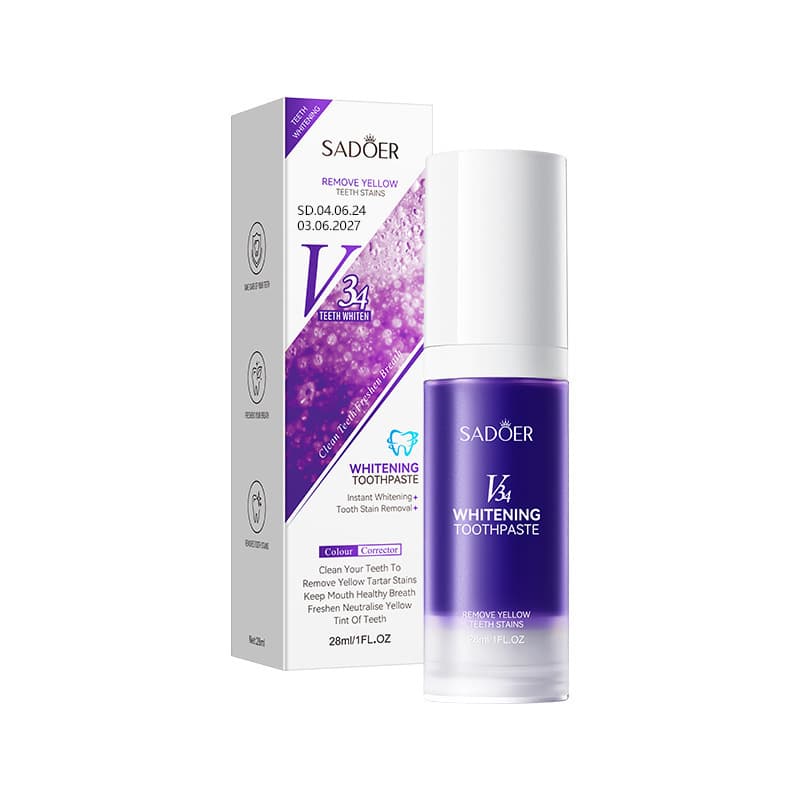 Whitening Toothpaste Series V34 Remove Tartar Fresh Breath Toothpaste Export Skincare Wholesale