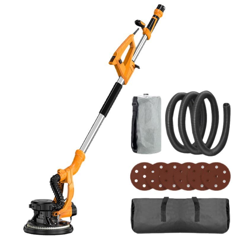 Cross-border 225MM Wall Sander Wall Putty Sander Self-Vacuum 360° LED Light Sandpaper Machine