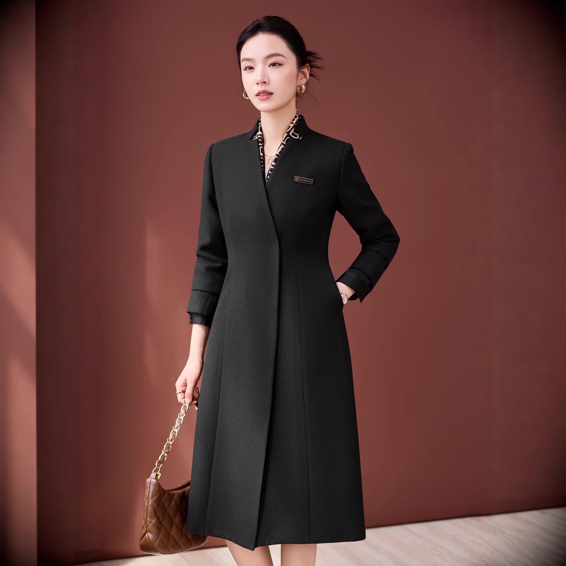 Gray Suit Women's 2025 New Spring and Autum Long-Sleeved Formal Wear Mid-Length Business Wear Fashionable Work Clothes