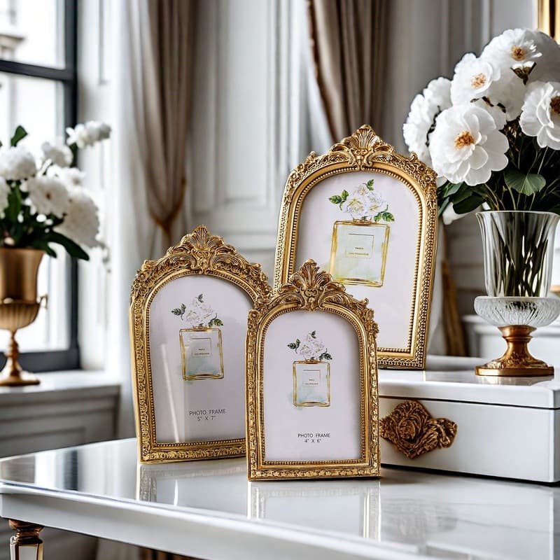 Photo Frame Decorations, Hanging Paintings, Sofa Bedroom Ornaments, Handmade Living Room Display Stands, Special Vintage Waterproof Frames for Bedside