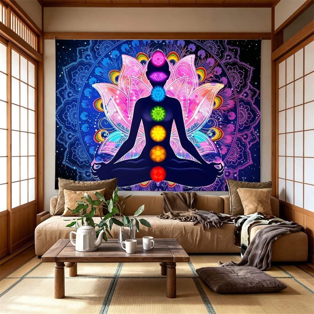 Cross-Border Popular Mandala Tapestry Amazon Temu Hot-Selling Bohemian Background Cloth Living Room Decoration Cloth Wholesale