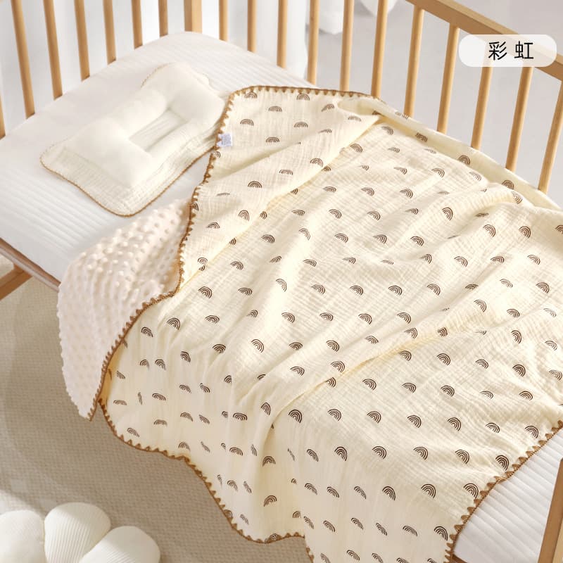 Beanie Blanket Baby All-Season Blanket Pure Cotton Gauze Bath Towel Kidsren's Air-Conditioning Quilt Kindergarten Nap Pure Cotton Type a