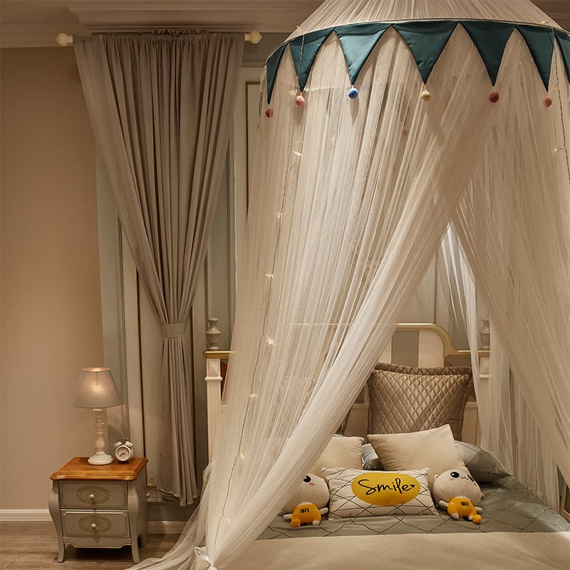 Three-Door Round Top Hanging Mosquito Net for Bedroom, No Installation Required, Children's Princess Style 2026