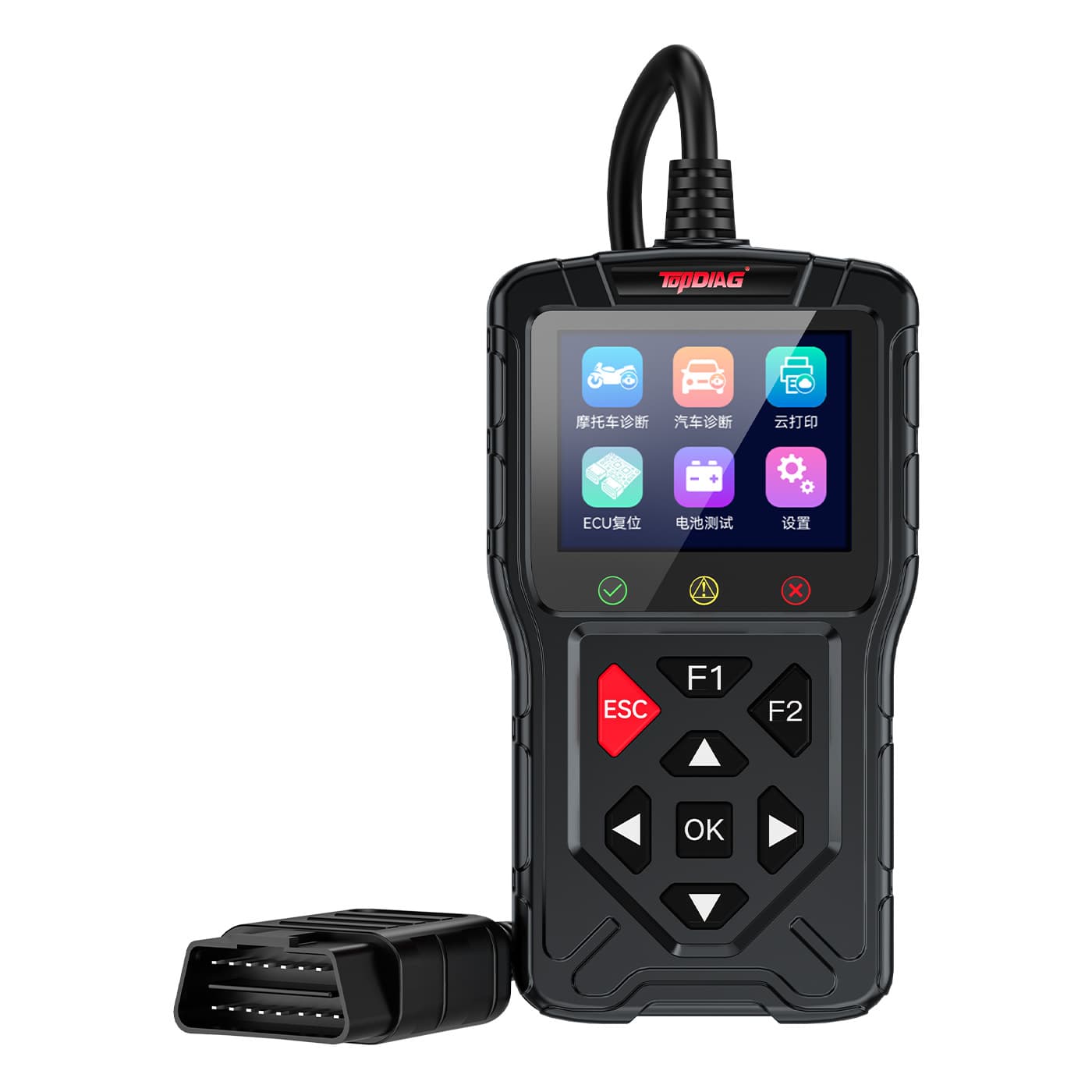 Cross-border M60 Car Fault Diagnostic Tool Motorcycle Scanner OBD2 Automotive Scanner ECU Reset Code Reader