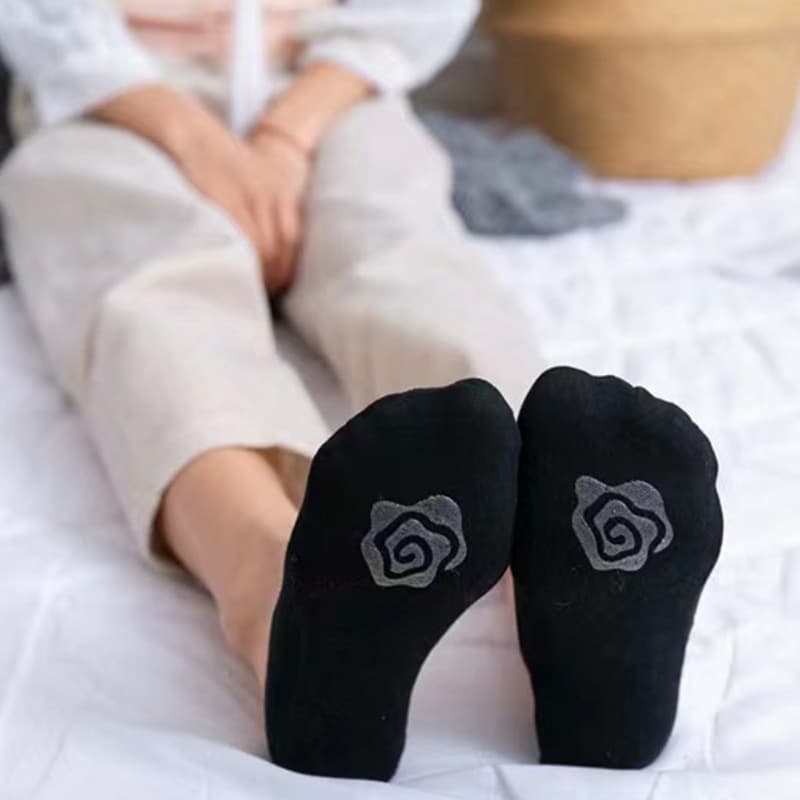 Ice Silk Women's Boat Socks, Round Rubber Cotton Sole, Non-Slip Invisible Low-Cut Short Socks, Black High Heel Socks, Trendy Socks, Summer Thin