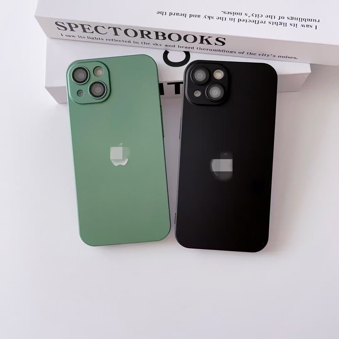 Suitable for Iphone17Promax Mobile Phone Case, Pure Color Pc Lens Protector, Apple 16 Frosted Liquid Protective Case, 15 Hard