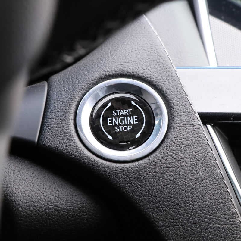 Carbon Fiber Ignition Start Button Decal for Chevrolet Malibu XL, Equinox, Trax, Trailblazer