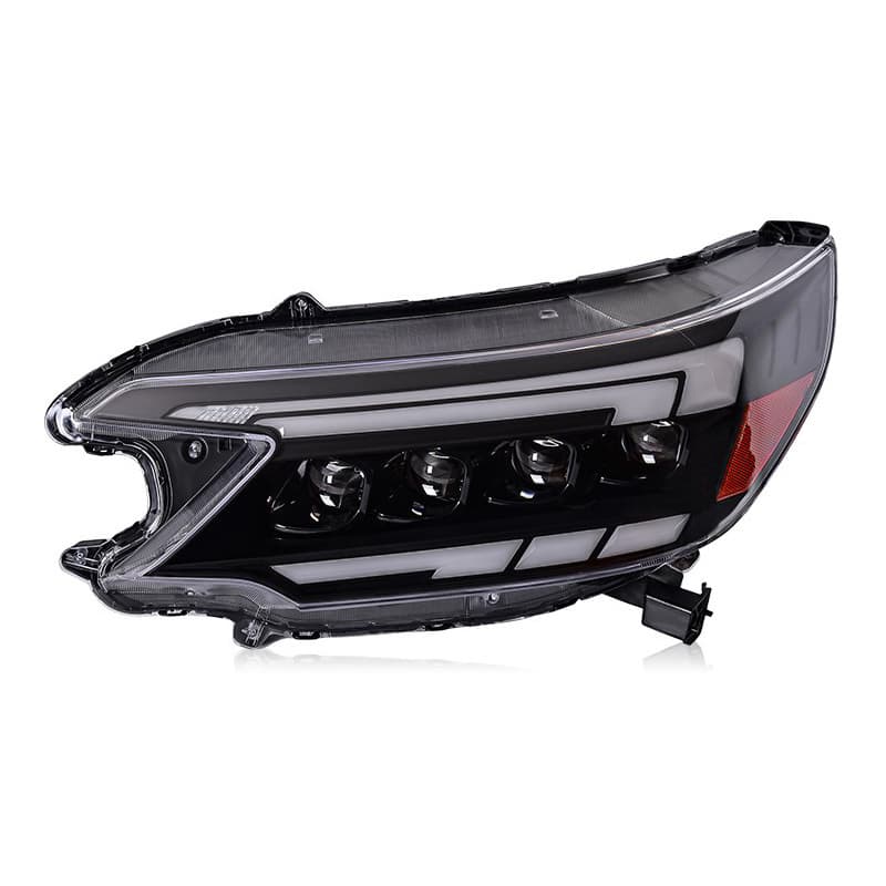 Suitable for upgrading Honda 2012-2014 CRV headlight assembly with LED lenses, running lights, and sequential turn signals.