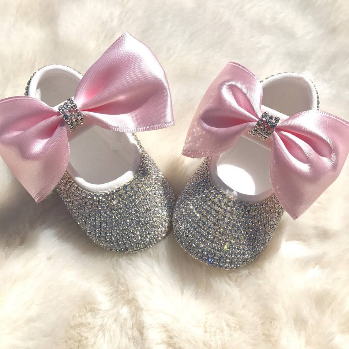 Baby photography props shoes princess shoes and headband with Crown Crystal Diamond Baby toddler shoes soft sole suit