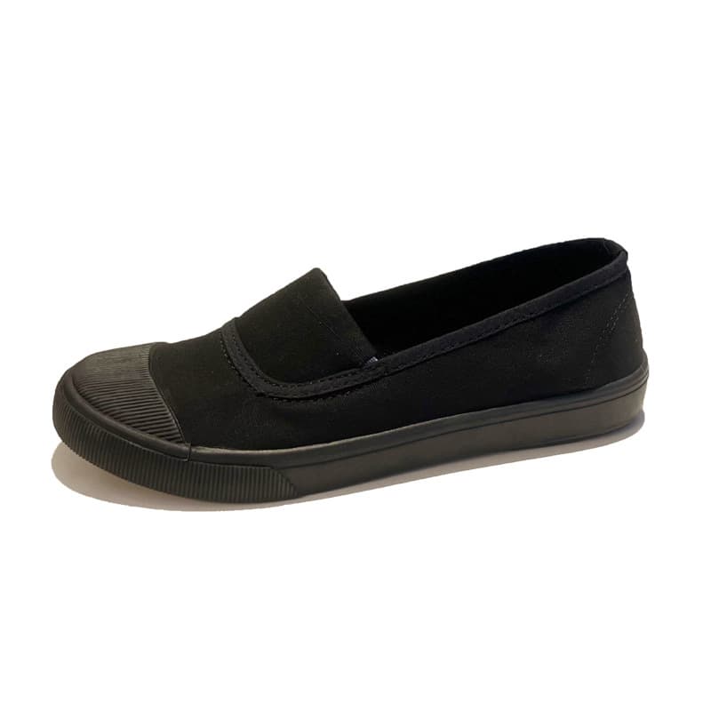 New Spring Style Flat Slip-on Canvas Shoes for Men and Women, Couples, White Sneakers, Versatile, Korean Style, Fashionable