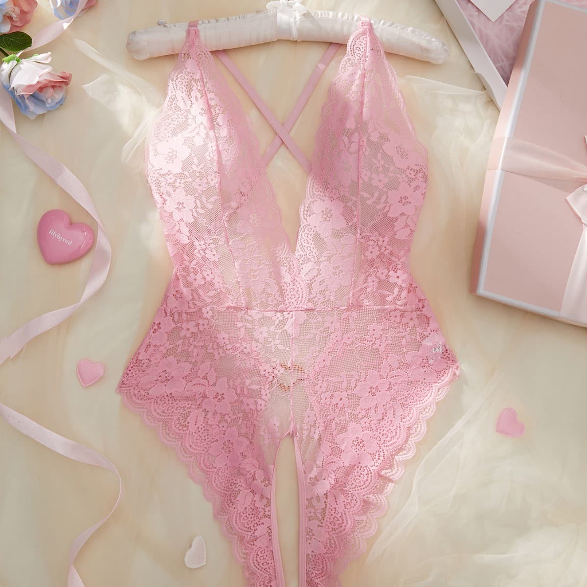 Teddy Lace Backless Bodysuit Lingerie Amazon eBay Wholesale Stock