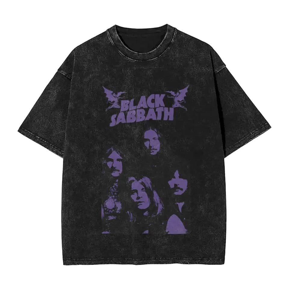 Black Sabbath Printed Cotton Men's Summer New Crew Neck Slim Fit Short Sleeve T-Shirt