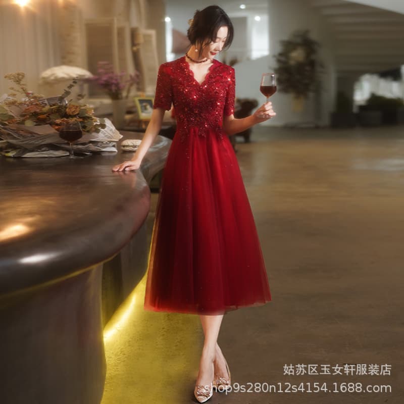 2026 New Plus Size Wedding Dress for Bride Bridesmaid Engagement Banquet Evening Gown Women High Sense Dress