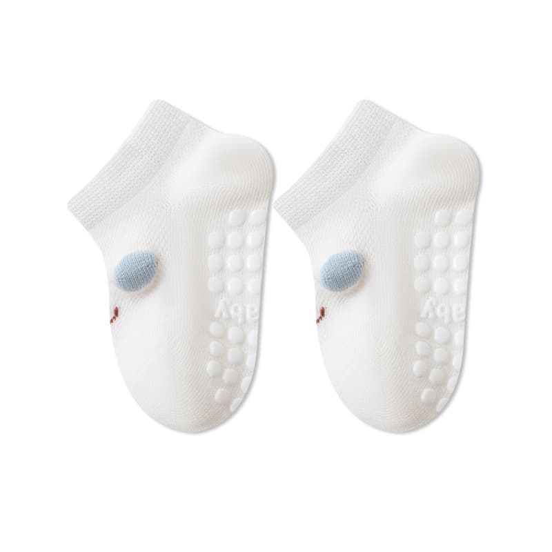 Baby Socks Summer Thin Newborn Infant A-Class Cotton Floor Socks Non-Slip Learning to Walk Mesh Short Boat Socks