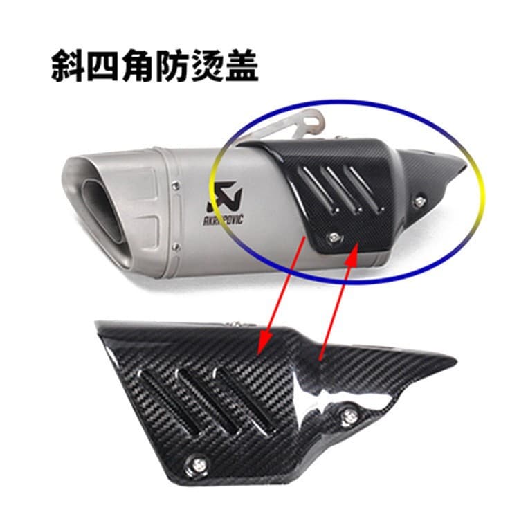 Suitable for Z900, NINJA400, CBR650R, R3R25R6, and GSX600 motorcycles with angled quad exhaust pipes.