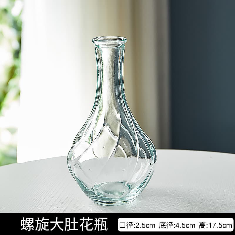 Luxury Transparent Glass Vase for Flower Arrangement Premium Small Vase Set Hydroponic Glass Vase Desktop Decoration