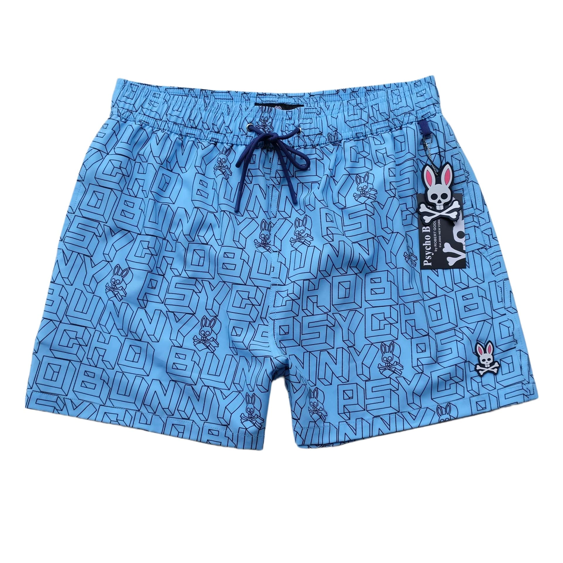 Skull Rabbit Swim Trunks 3-Inch, Elastic Quick-Dry with Inner Mesh, EU Size Wholesale
