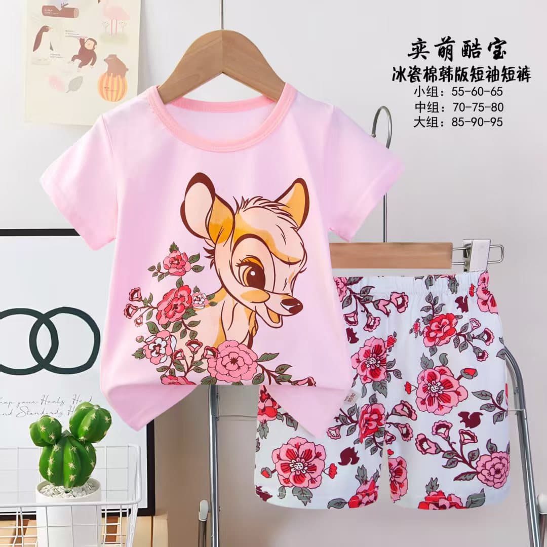 2026 Children's Pajamas Summer Style Korean Style Short-Sleeved Shorts Boys and Girls Homewear Sets Factory Direct Supply