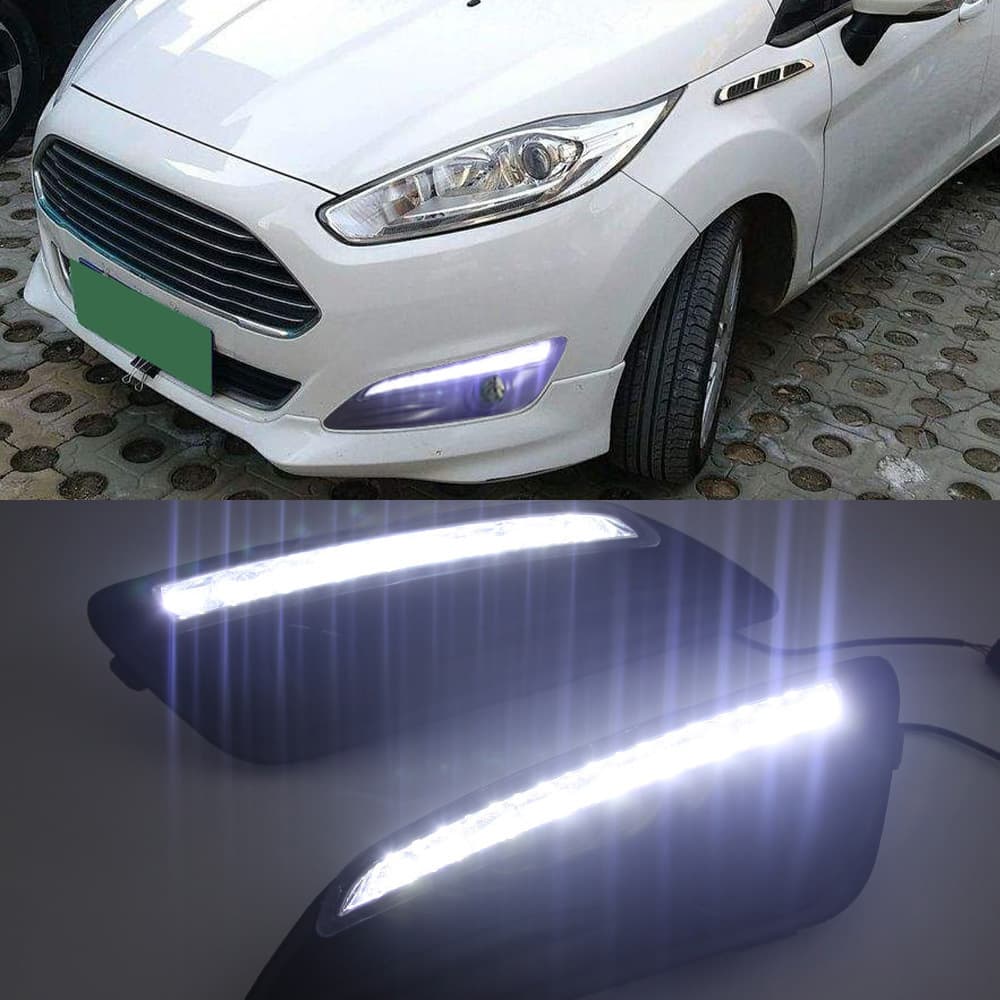 Suitable for Ford 13-16 Fiesta Daytime Running Lights Led Daytime Running Lights Turn Signal Modified Fog Lights