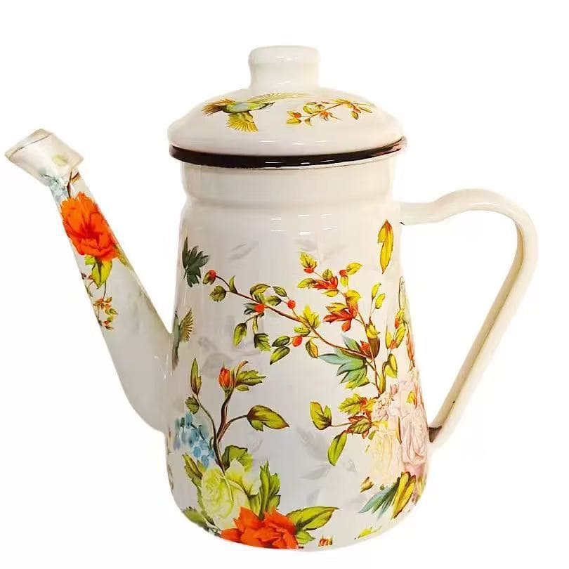 Enamel Oil Pot Coffee Pot Water Kettle Retro Enamel Wine Pot Hotel Induction Cooker Universal New Coffee Pot