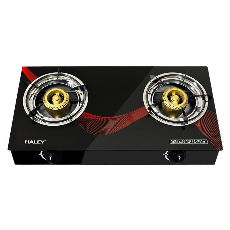 HALEY-1517 European Standard Cross-Border Glass Explosion-Proof Dual Burner High-Power Household LPG Gas Stove