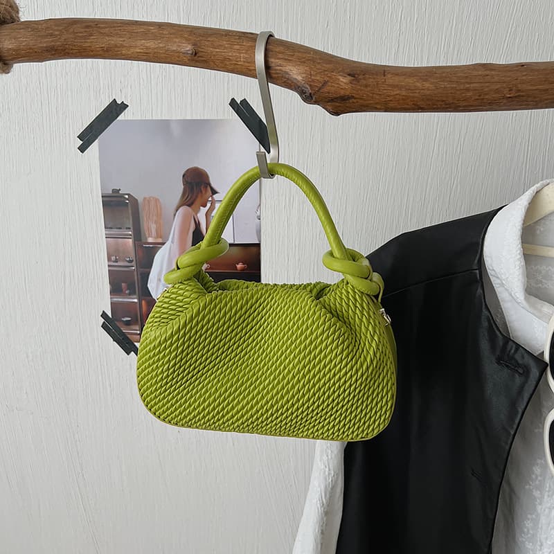 Niche Fashion Woven Bag, Stylish and Trendy, Unique Women's Shoulder Crossbody Bag, Casual Textured Crossbody Commuter Bag, Trendy