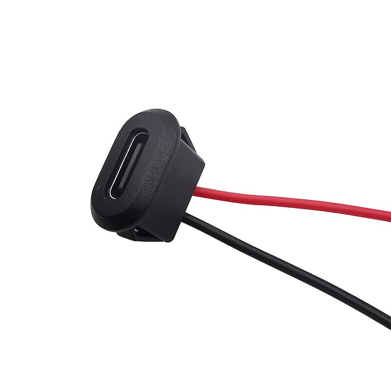 TYPE-C Female Socket Phone Charging Female USB C Port with Snap Lock TPC Waterproof Type-C Fast Charging Power Connector