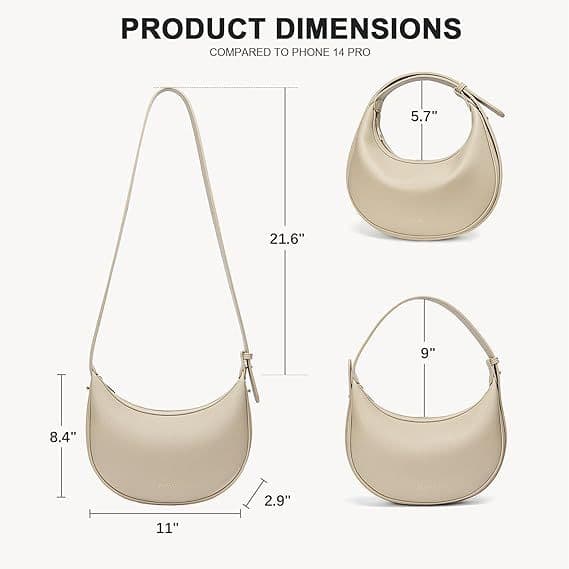 In Stock Cross-Border New Crescent Bag Adjustable Shoulder Strap Handbag Crossbody Single Shoulder Bag Trendy Moon Bag Dumpling Bag