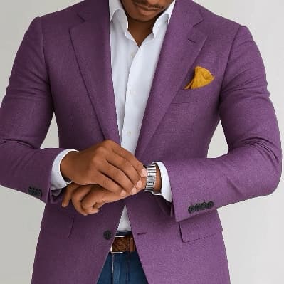 Men's Cross-Border Trade Spring Casual Printed Double-Breasted Blazer Custom Suit Jacket