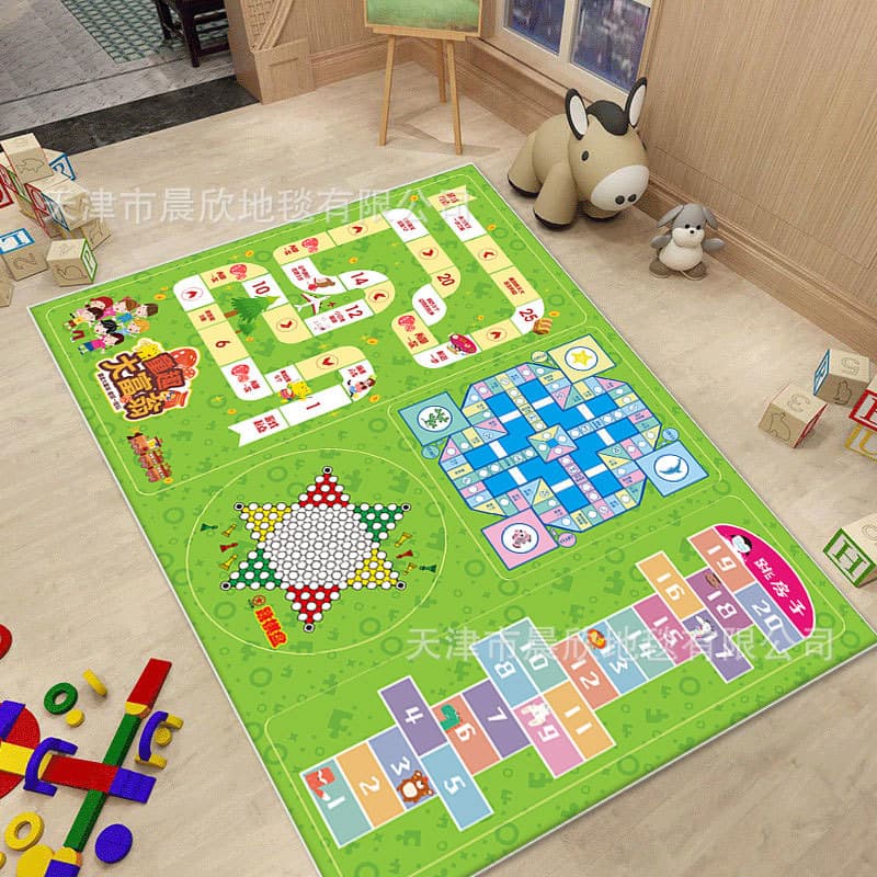 Track Velvet Children's Play Mat, Baby Crawling Rug, Large Size Kindergarten Floor Mat, Insulating Pad