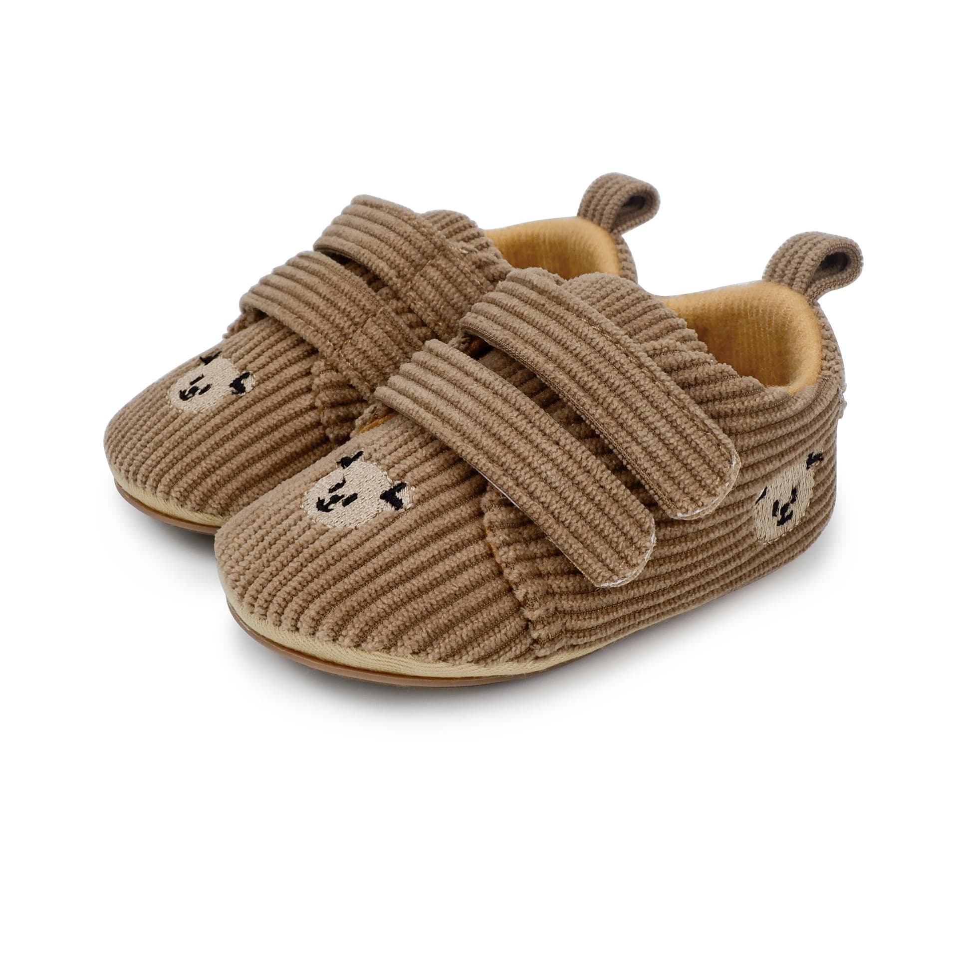 Spring and Autumn Baby Shoes, Soft Sole Non-Slip Cartoon Bear Toddler Walking Shoes for Boys and Girls, Lightweight