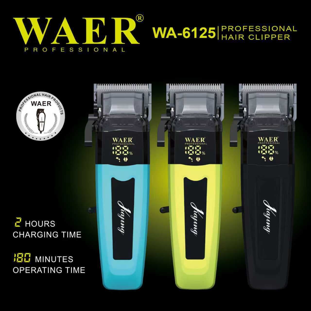 New WAER electric hair clipper, rechargeable, high-speed electric hair clipper, wholesale price.