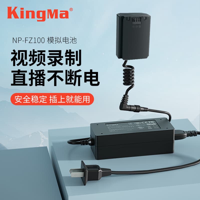Camera Analog Battery for Sony Canon Fuji Panasonic Nikon TikTok Live AC Power Adapter