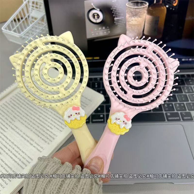 Cat Claw Comb, Hairdressing Comb, Cartoon Mini Portable Air Cushion Comb, Airbag Comb, Hollow Rib Comb, Massage Hair Care, High Elasticity