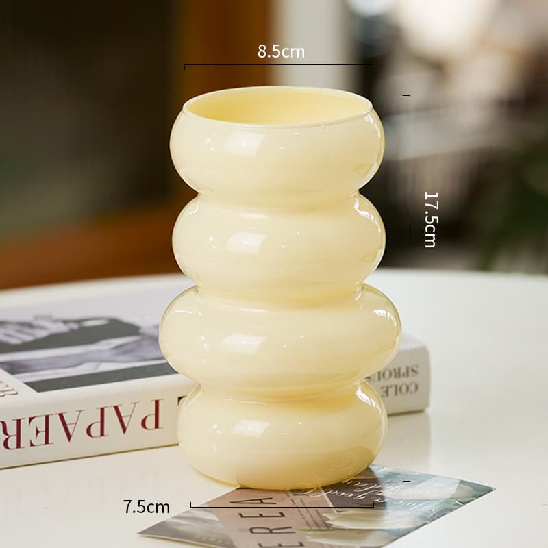 Nordic Retro Creative Irregular Home Glass Vase Living Room Dining Table Light Luxury Niche Ornaments
