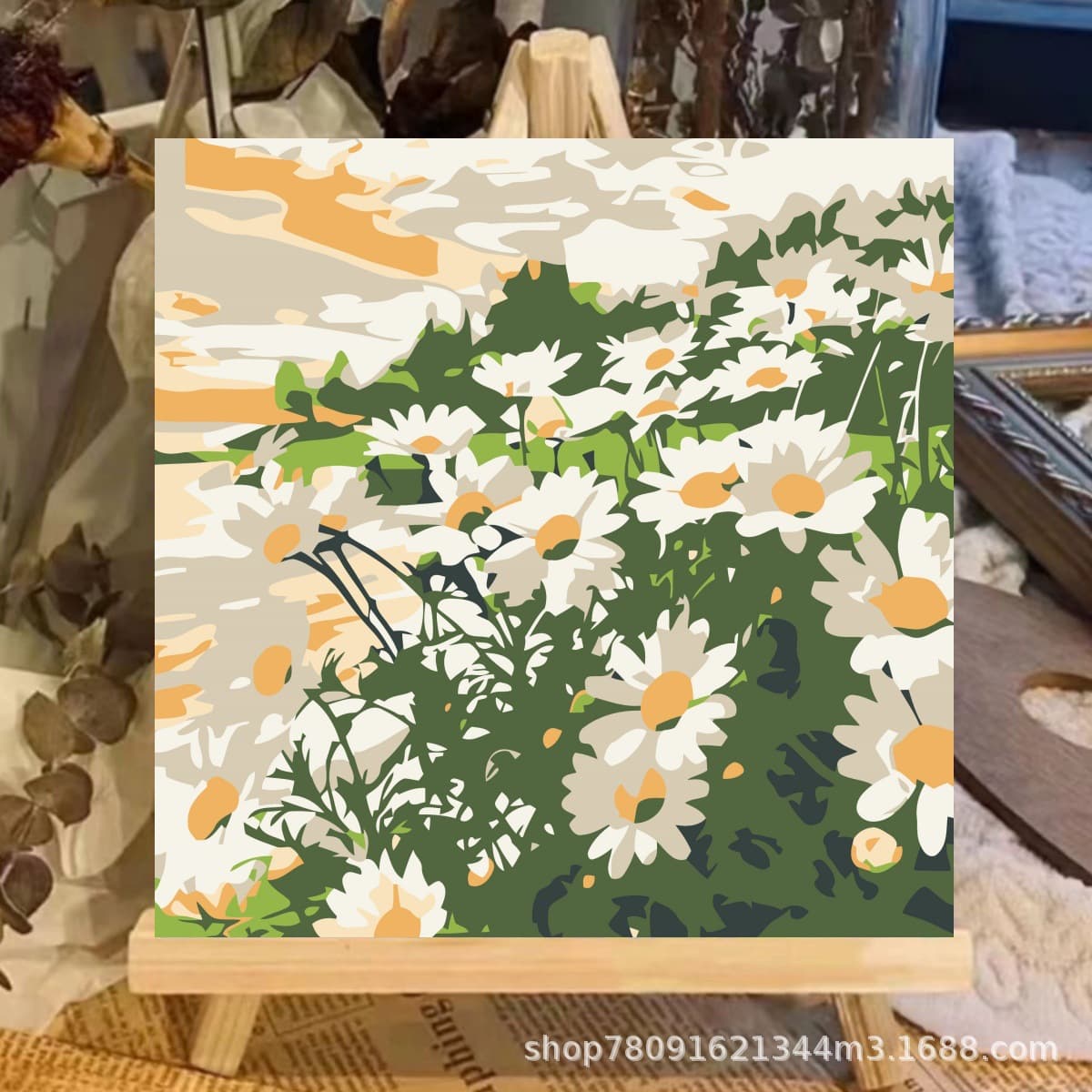 Flower Digital Oil Painting Landscape DIY Coloring Handmade Art for Kids Hand-Painted Tulip Digital Oil Painting Wholesale