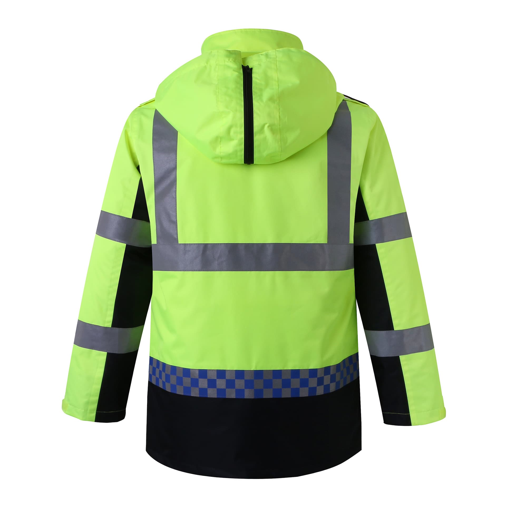 Plush liner reflective cotton coat warm thickened cycling clothes traffic raincoat reflective cotton coat factory wholesale