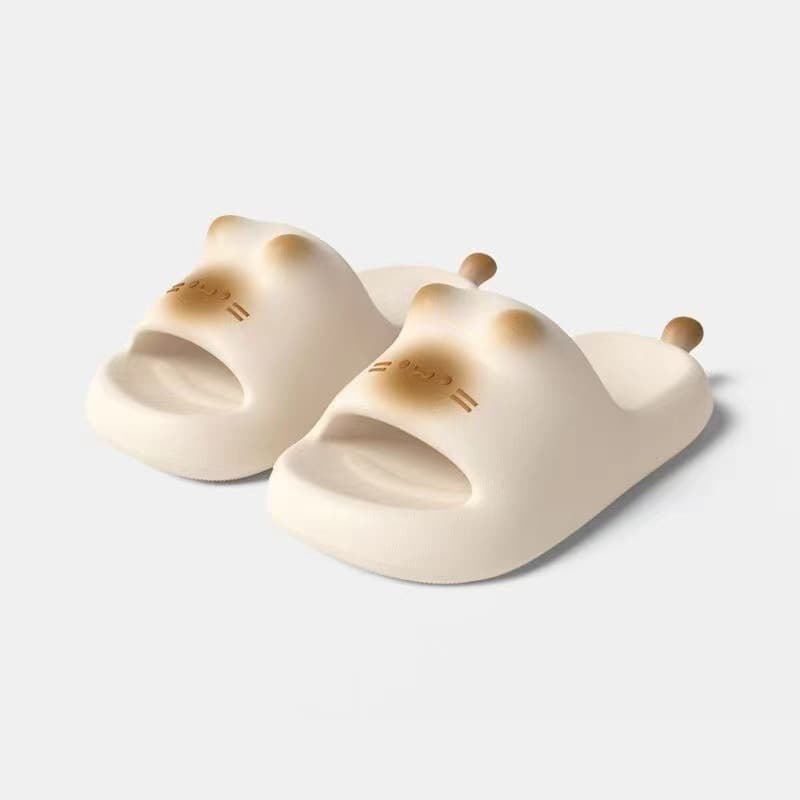 Summer Cute Cat Cartoon Slippers Indoor Outdoor High Appearance Thick Sole Women Cloud-like Flip Flops